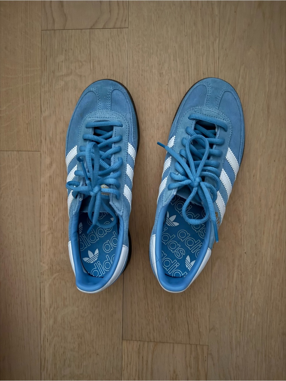 NWOT Adidas Handball Spezial Pale Blue Suede Shoes Size 38 - Picture 2 of 5